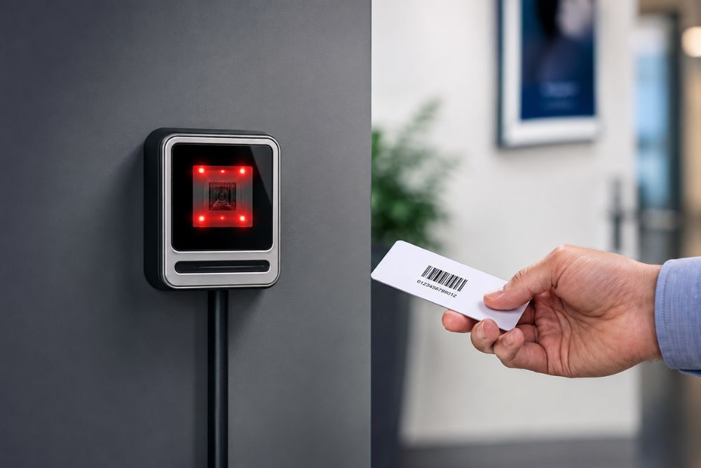 Dirigeant de club de tir consultant les rapports de fréquentation générés par HelloPresence